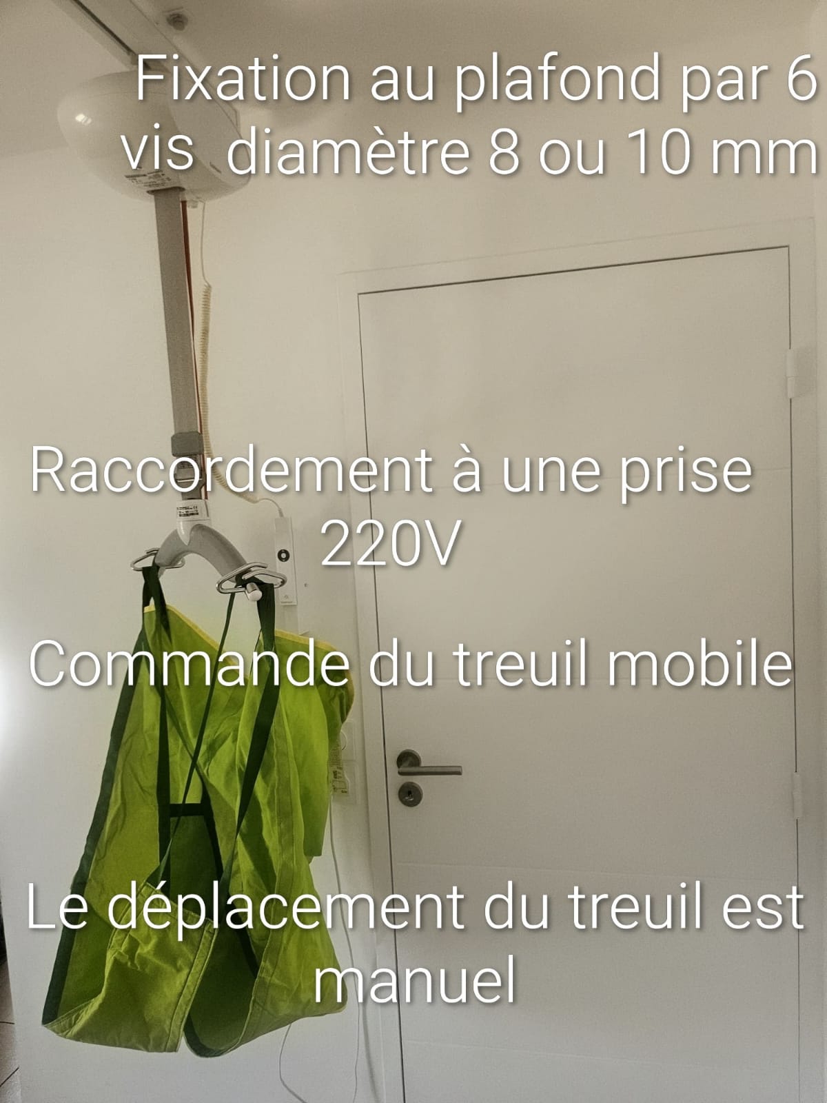 Image(s) de l'annonce Rail de transfert droit lit / fauteuil avec moteur