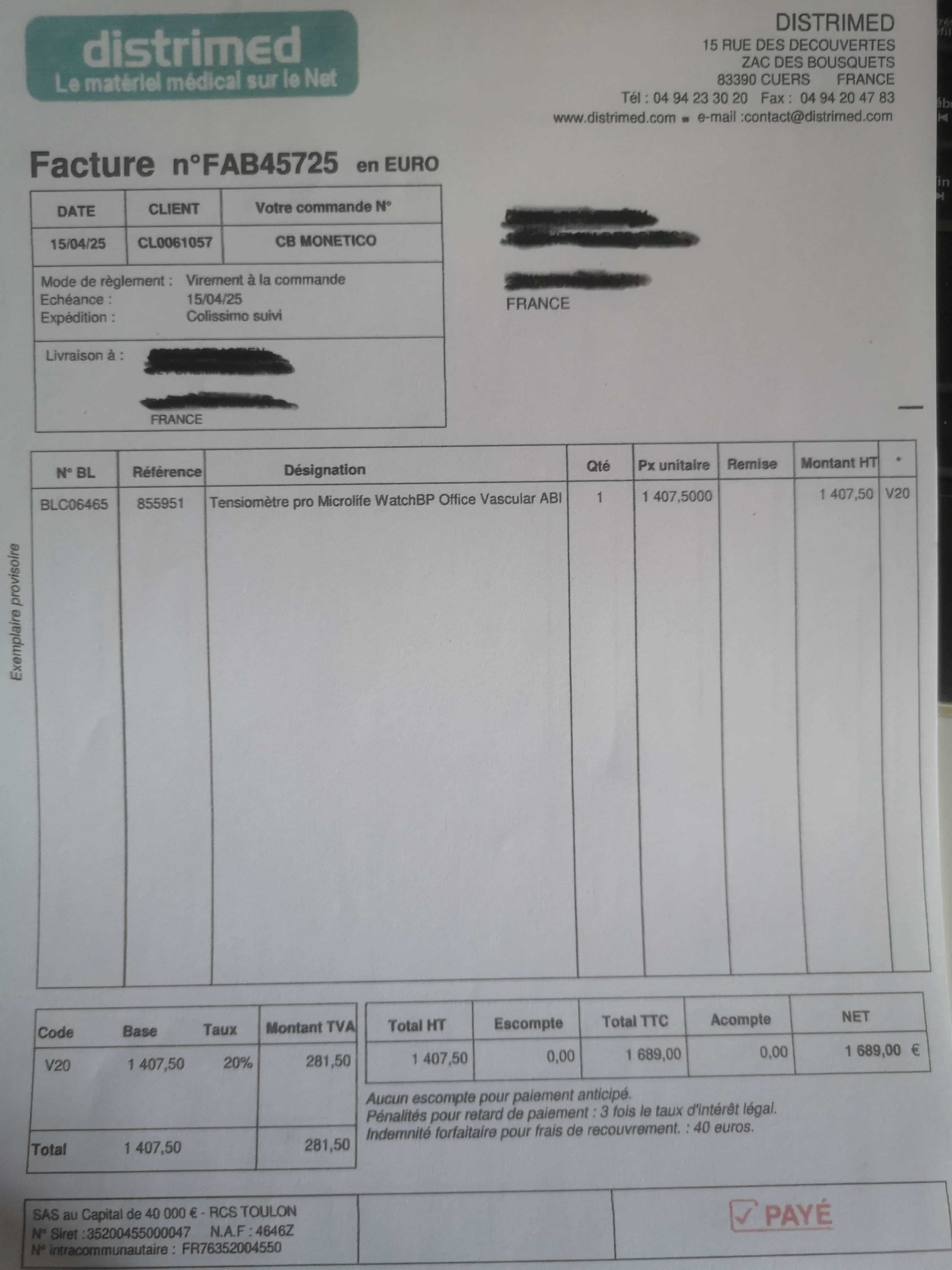 Image(s) de l'annonce TENSIOMETRE WATCHBP OFFICE VASCULAR ABI