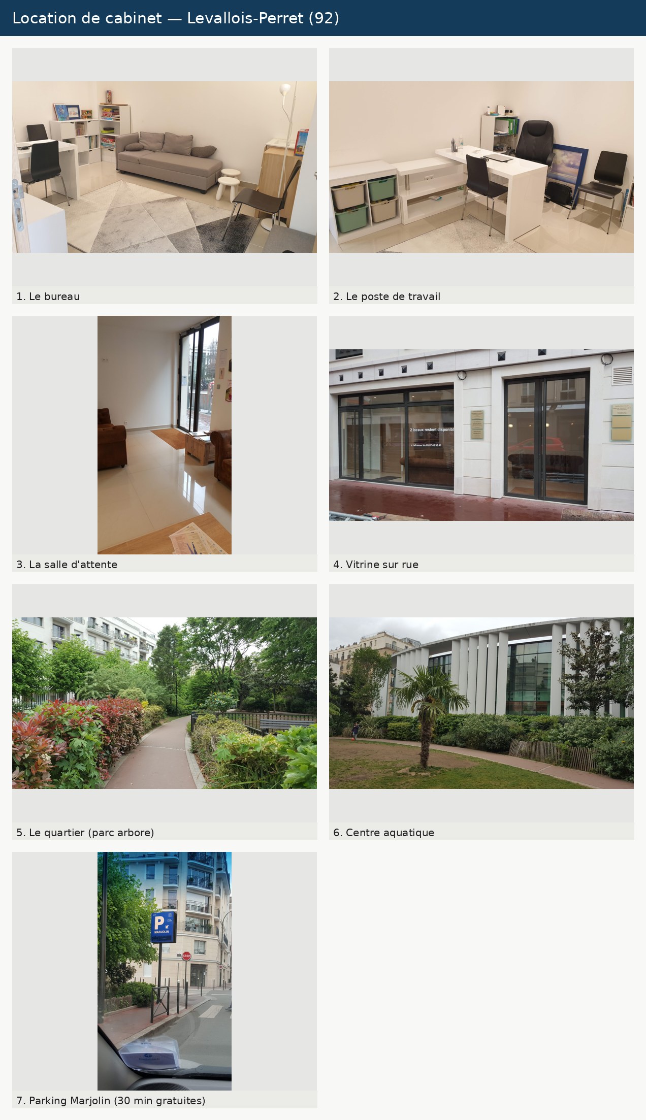 Image(s) de l'annonce Location de cabinet — Levallois-Perret (92)
