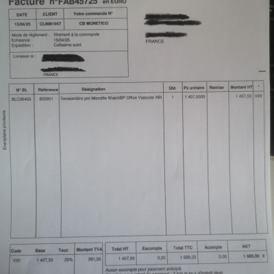 Image(s) de l'annonce TENSIOMETRE WATCHBP OFFICE VASCULAR ABI