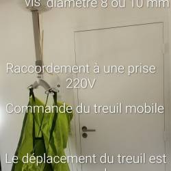 Rail de transfert droit lit / fauteuil avec moteur